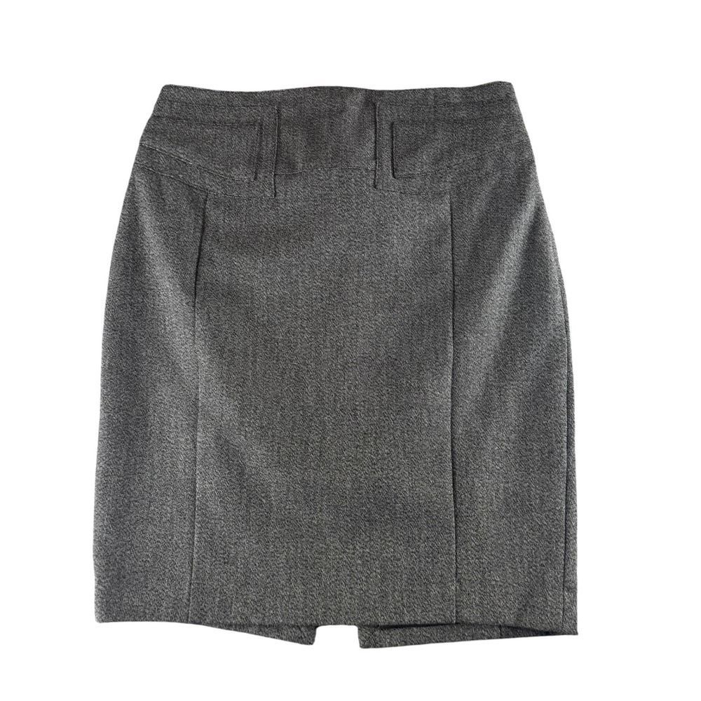 Express Charcoal Grey Textured Pencil Skirt Size 4 Professional‎ Workwear Buckle